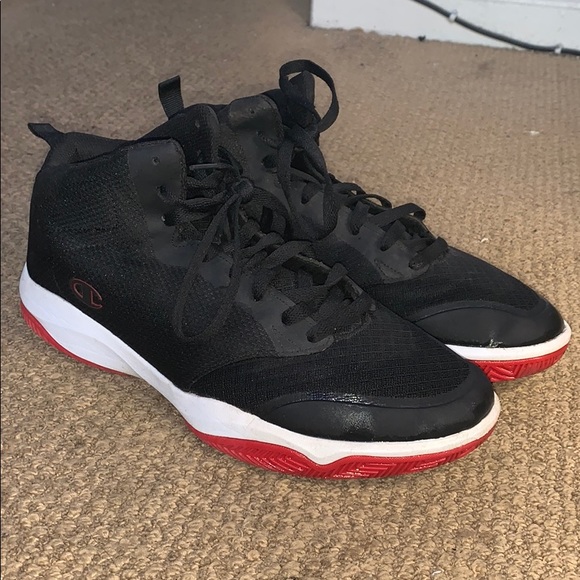 champion shoes red and black